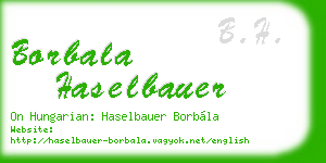 borbala haselbauer business card