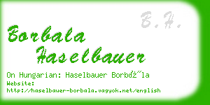 borbala haselbauer business card